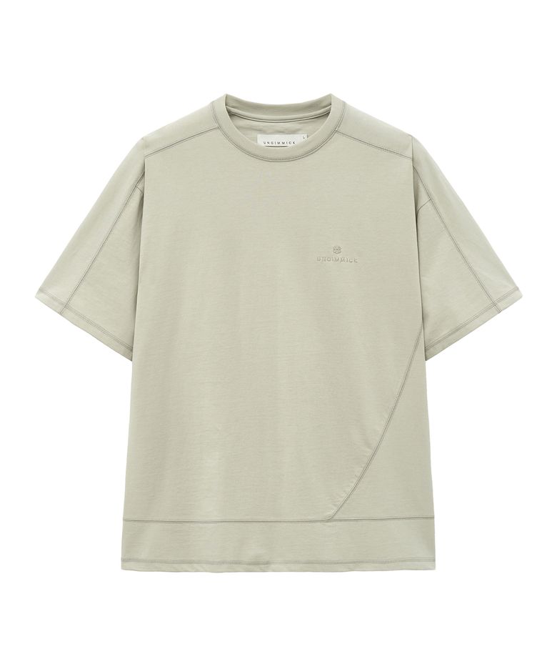 CURVED STITCH T-SHIRT (IVORY)