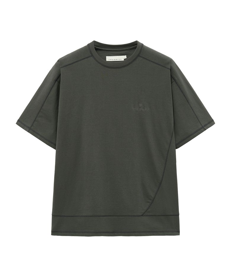 CURVED STITCH T-SHIRT (CHARCOAL)