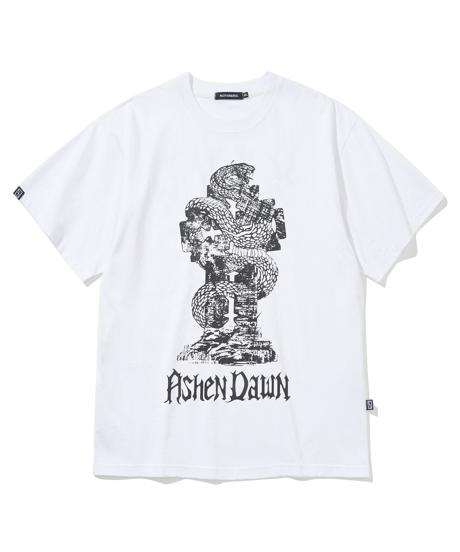 MUSINSA | NOT4NERD Snake Cemetery T-Shirts - White