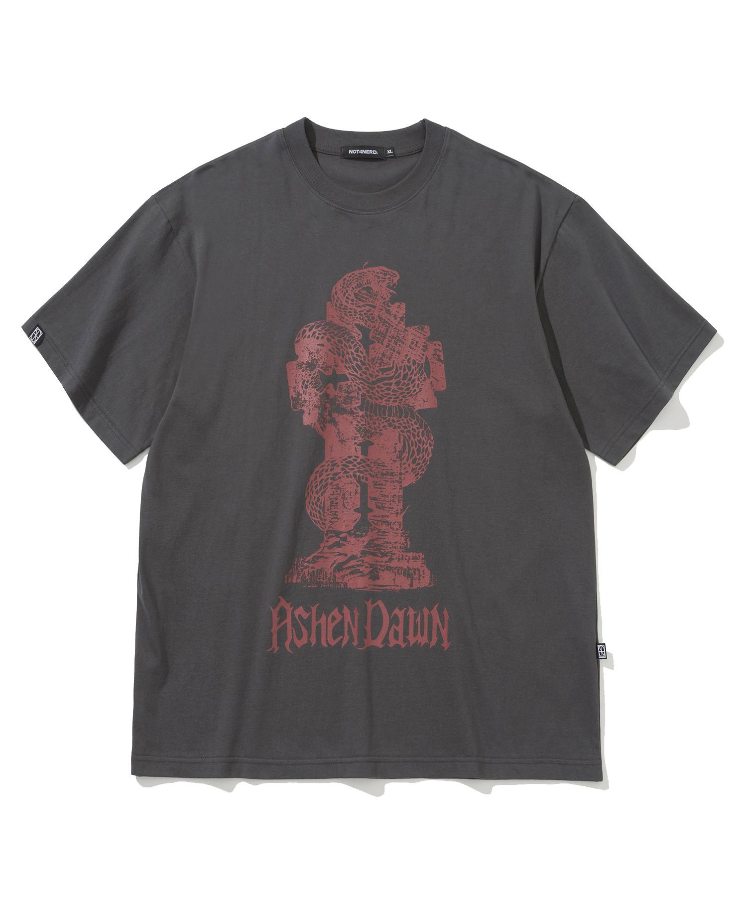 Tシャツ・カットソー NOT4NERD Snake Cemetery TShirts Charcoal J1TS009BCH MUSINSA | NOT4NERD Snake Cemetery T-Shirts - Charcoal