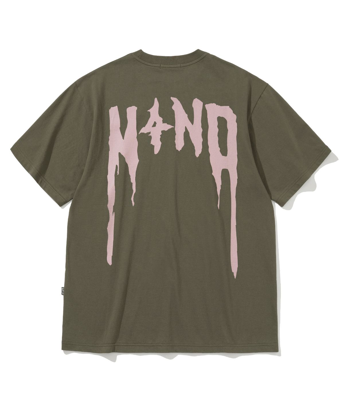 낫포너드(NOT4NERD) N4ND Drip Logo T-Shirts - Khaki