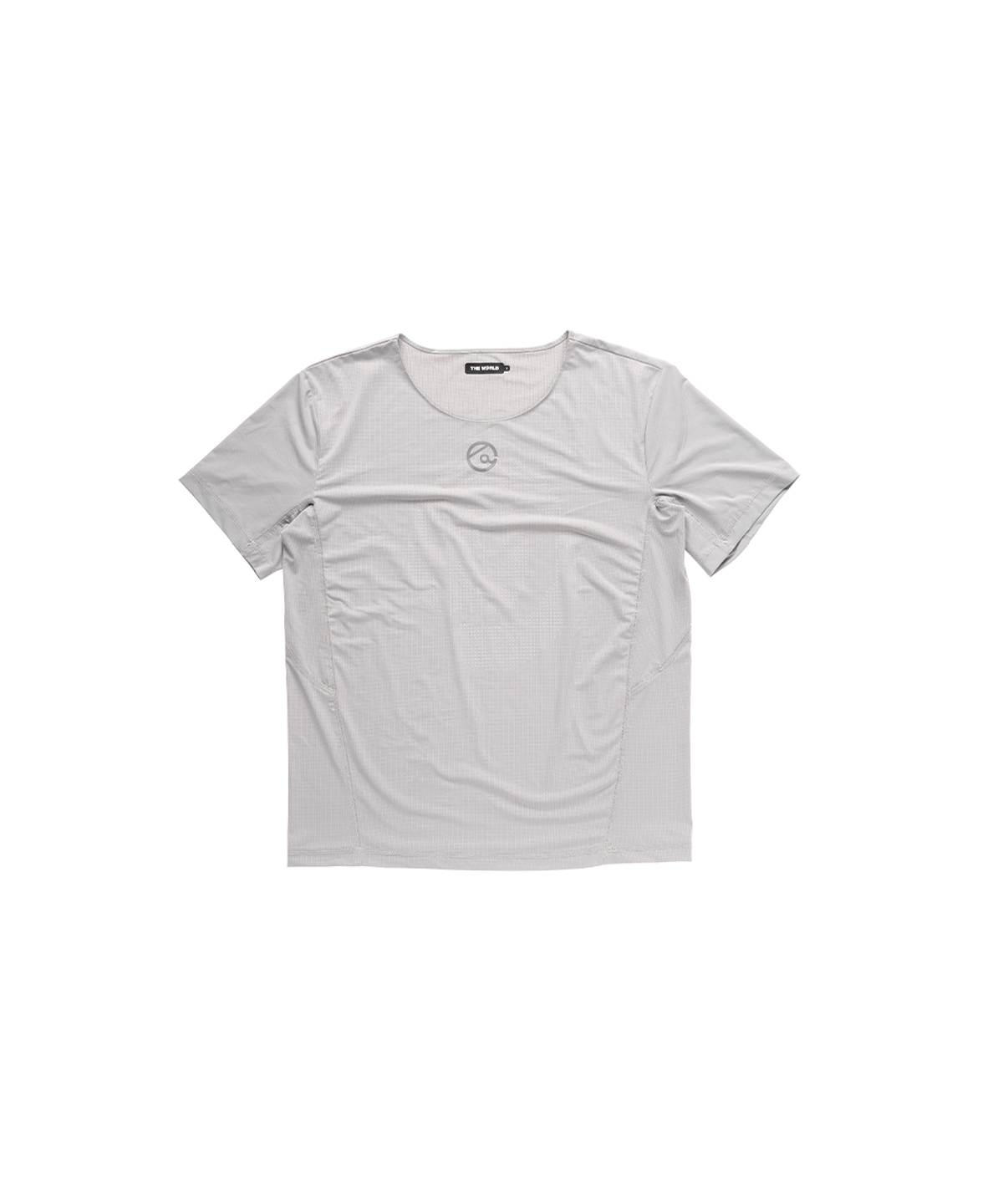 더왈드(THEWARLD) LASER BACK HOLE RUNNING TEE LIGHT GRAY