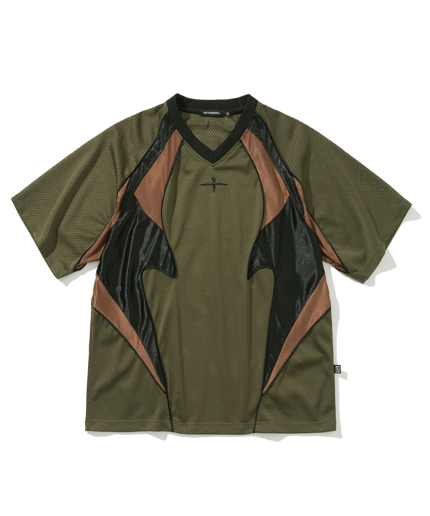 [NOT4NERD] 4 Symbol Colour Block Mesh T-Shirts ☆送料込☆ MUSINSA | NOT4NERD 4 Symbol Colour Block Mesh T-Shirts - Black