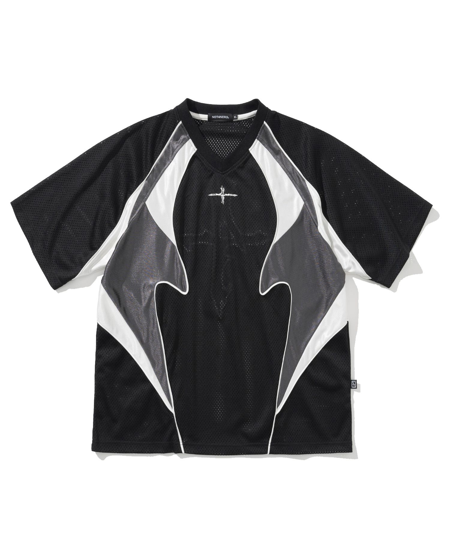 [NOT4NERD] 4 Symbol Colour Block Mesh T-Shirts ☆送料込☆ MUSINSA | NOT4NERD 4 Symbol Colour Block Mesh T-Shirts - Black