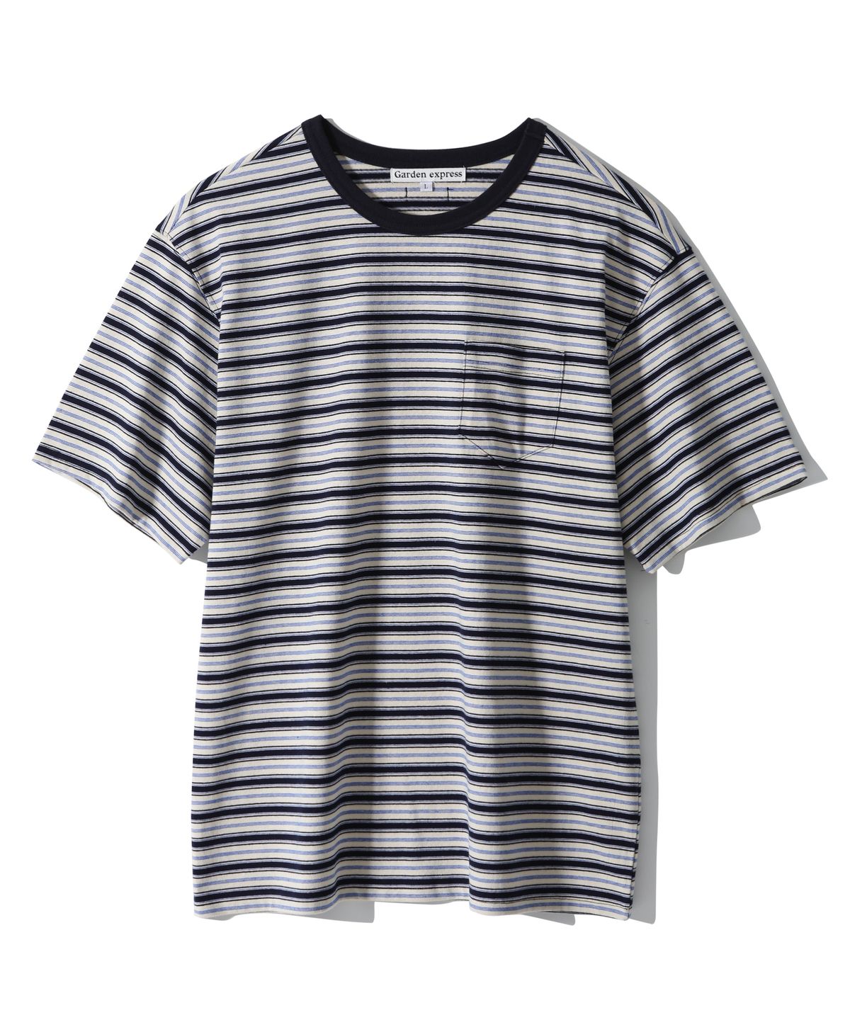 가든익스프레스(GARDEN EXPRESS) Multi Stripe T-Shirt (navy)