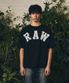 RAW sketch half T-shirts black