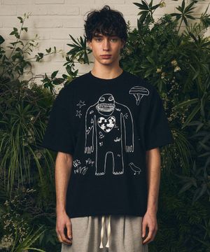 Stranger things half T-shirts black