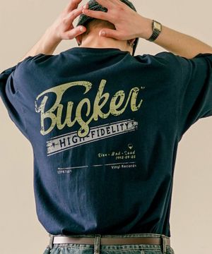 록 피크 반팔티셔츠 네이비 KMST6869