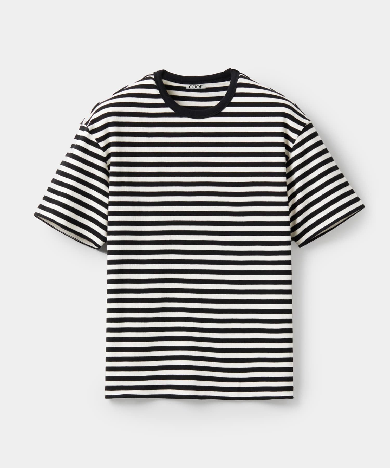 Tシャツ・カットソー COOR Textured Stripe T-shirt HS5D0098 MUSINSA | COOR Textured Stripe T-shirt (Black)