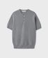 HARD TWIST HENLEY-NECK HALF KNIT [MELANGE GRAY]