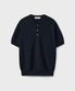 HARD TWIST HENLEY-NECK HALF KNIT [INK NAVY]