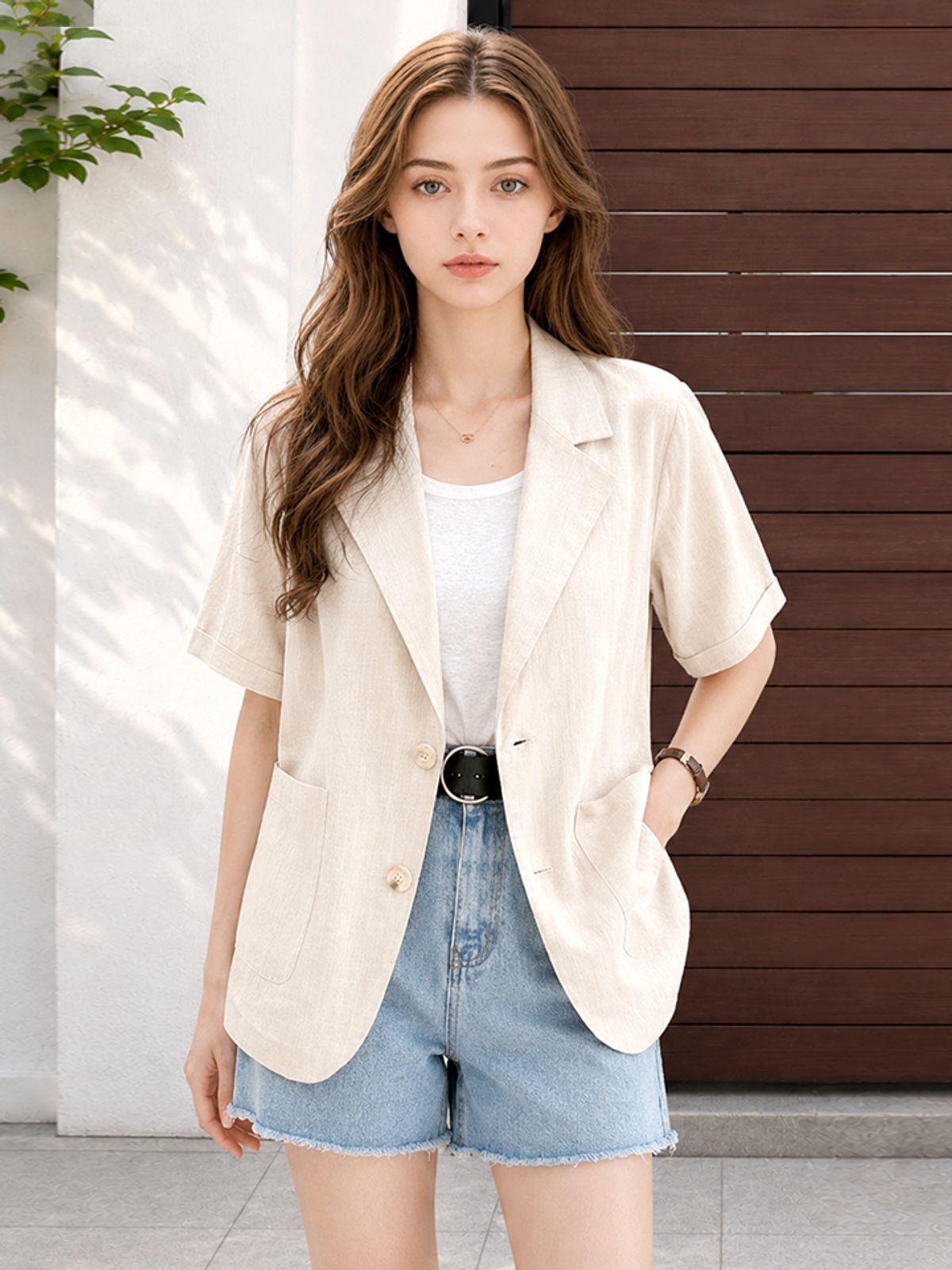 페이지플린(PAIGEFLYNN) 투버튼테일러드자켓_S5BJK004C