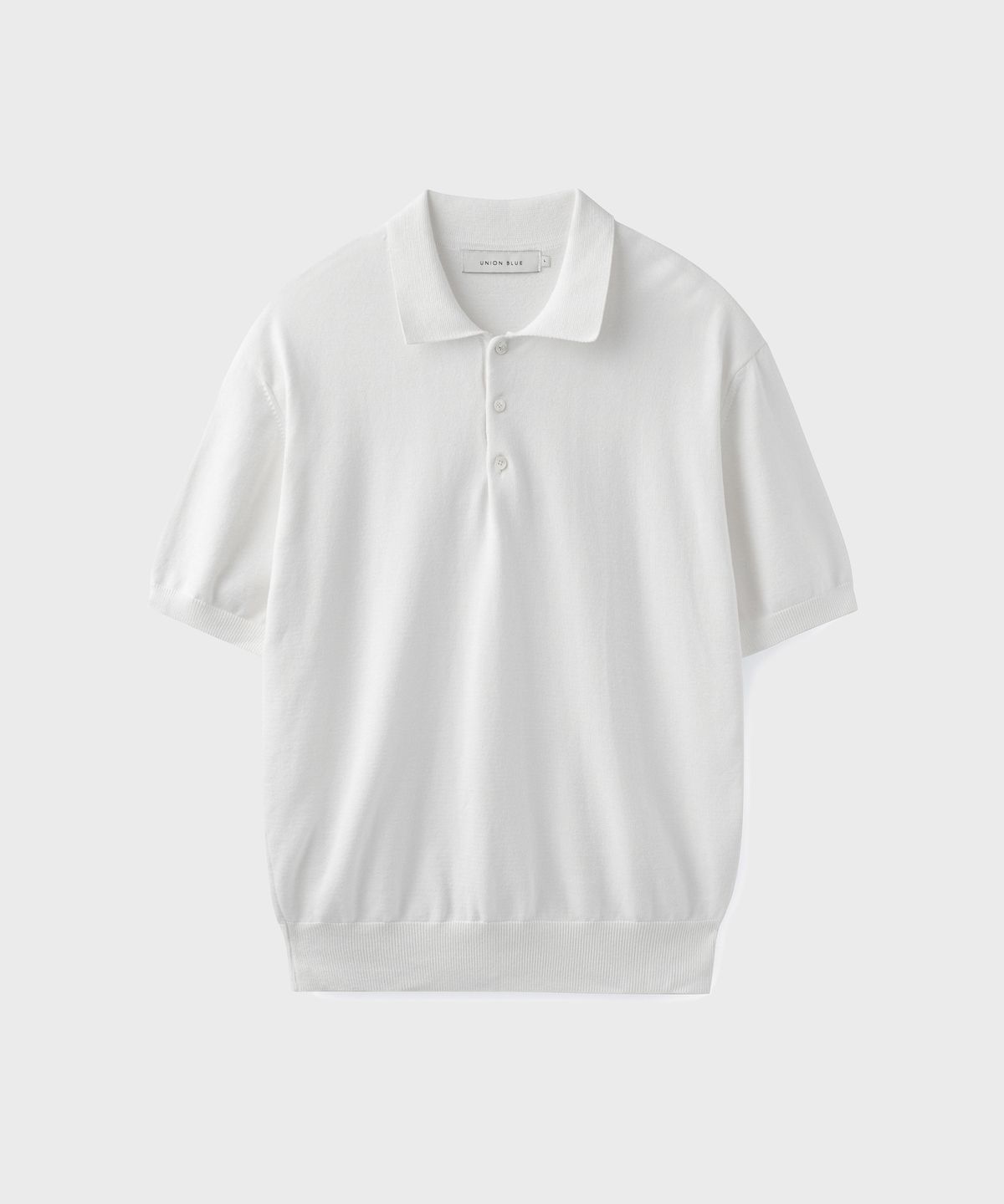 유니온블루(UNION BLUE) HARD TWIST COMFORT POLO KNIT [OFF WHITE]