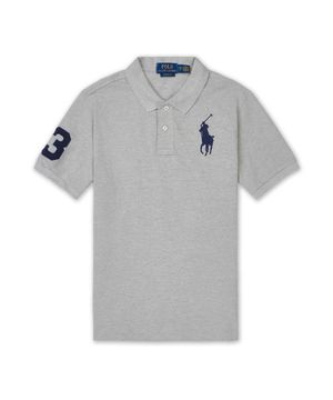 [적립금 5%] 빅 포니 코튼 메시 폴로 셔츠-라이트 그레이