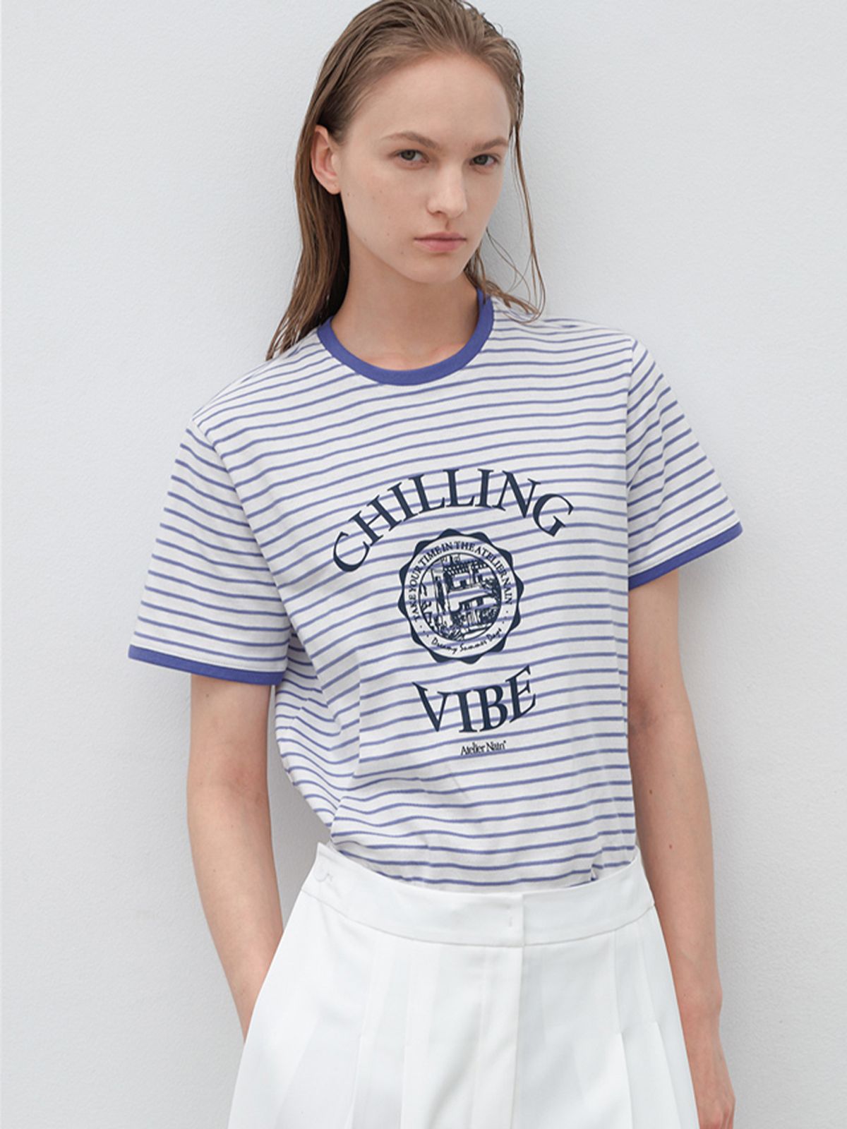 아틀리에 나인(ATELIER NAIN) STRIPE VIBE TEE(T-7043)