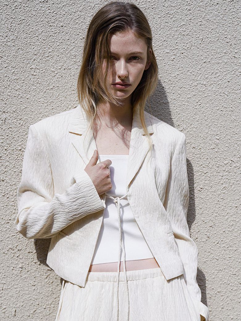 ROSE RIBBON SET-UP JACKET(JK-3019)