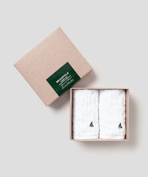 케이블 핸드타월 2매 SET - 화이트