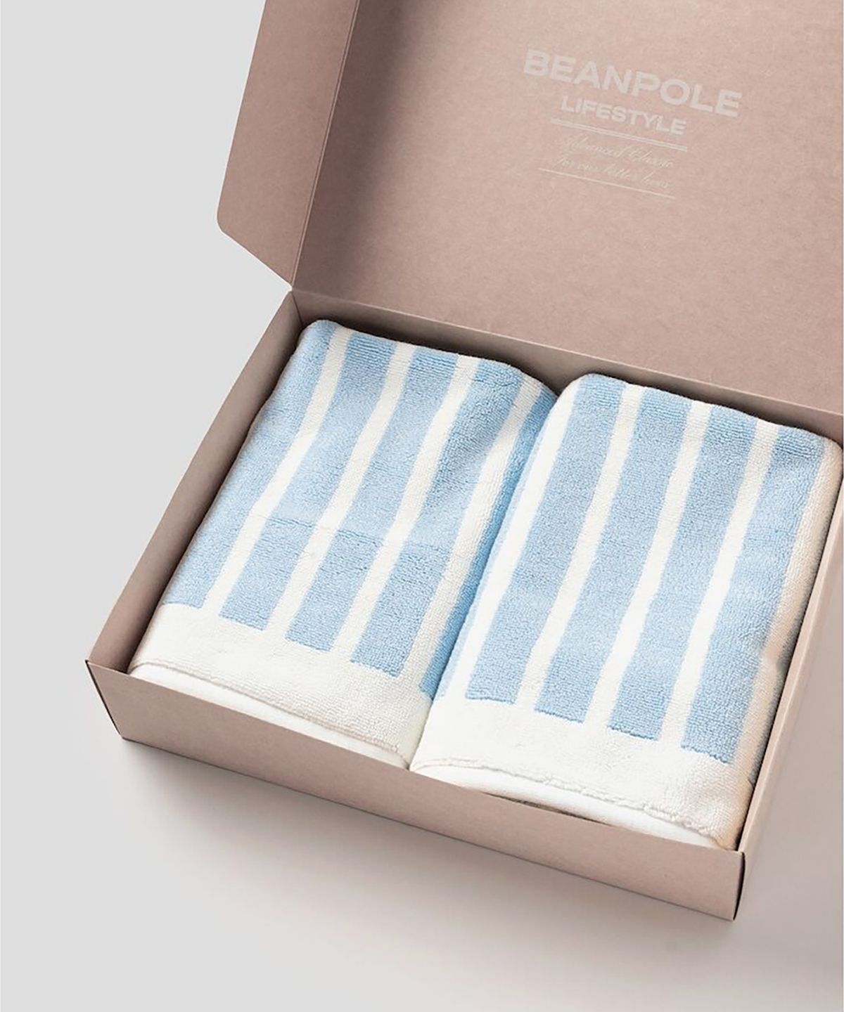 빈폴 액세서리(BEANPOLE ACCESSORY) 스트라이프 발매트 2매 SET - 스카이 블루