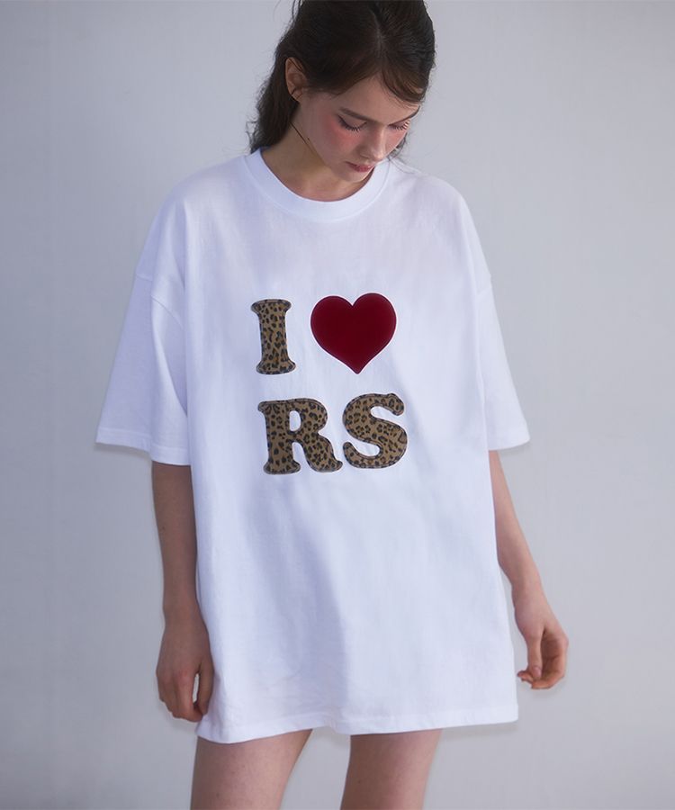 Rose Frantz ♥ Leopard Heart T-shirt /追跡付 MUSINSA公式 | ROSÉ FRANTZ Leopard Heart T-shirt [White]