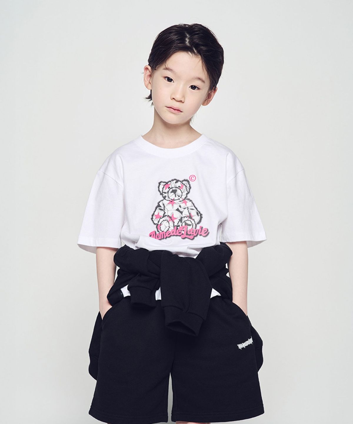 아크메드라비 키즈(acmedelaviekids) KIDS STAR BEAR SHORT SLEEVE T-SHIRT (3COLOR)