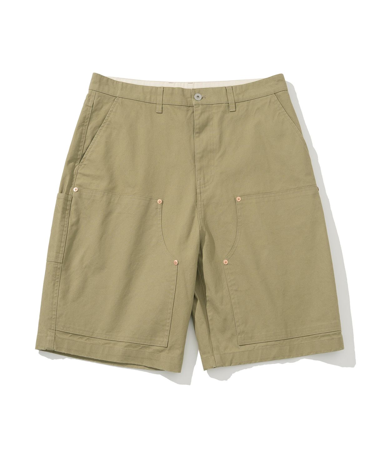 유니폼브릿지(UNIFORM BRIDGE) double knee short pants khaki beige