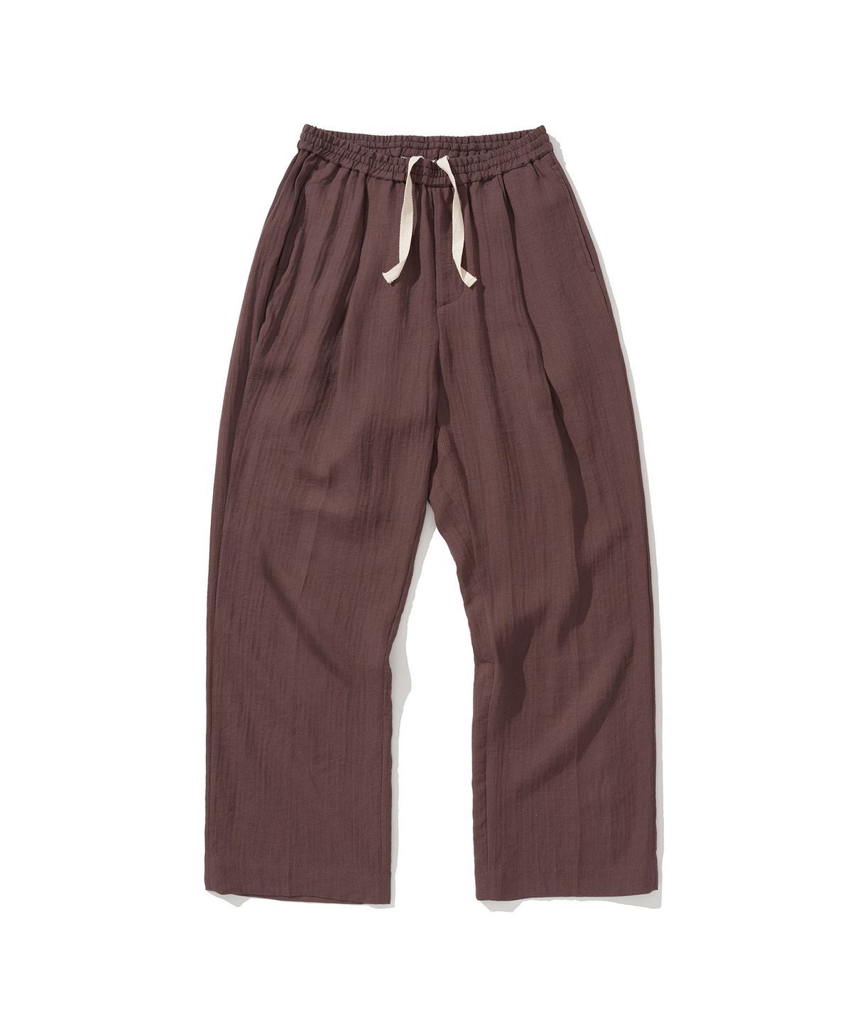 유니폼브릿지(UNIFORM BRIDGE) one tuck linen easy pants  wine