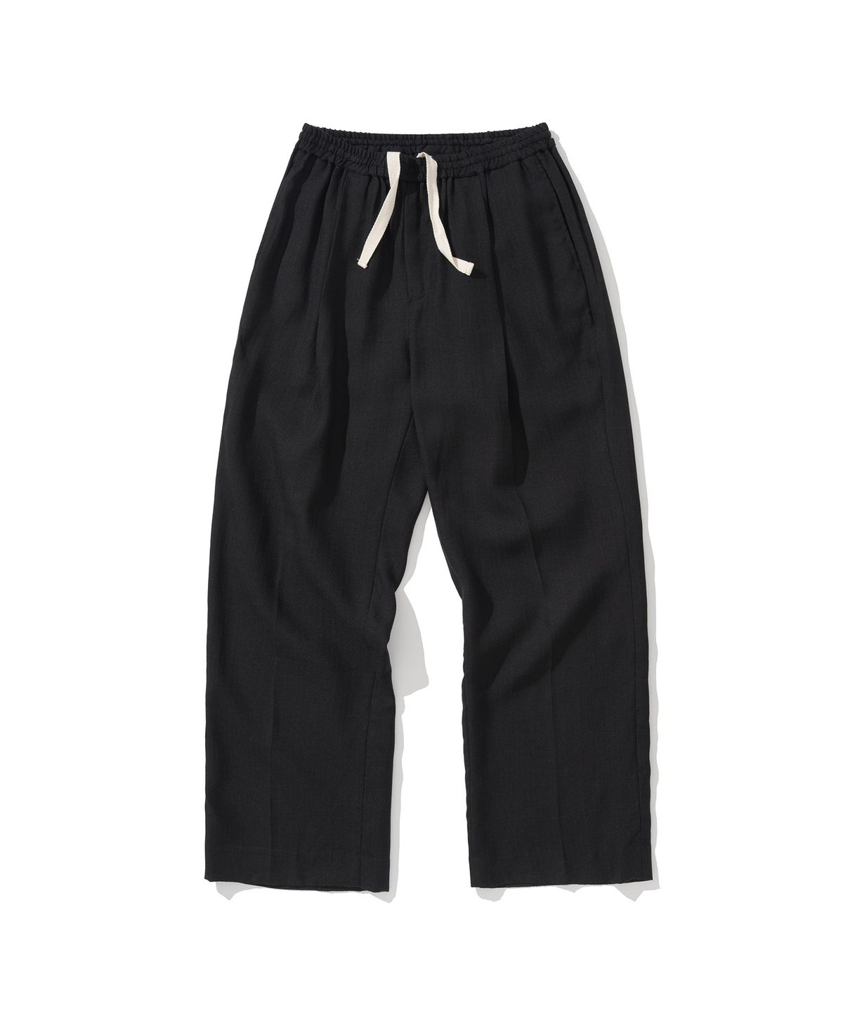 유니폼브릿지(UNIFORM BRIDGE) one tuck linen easy pants  black