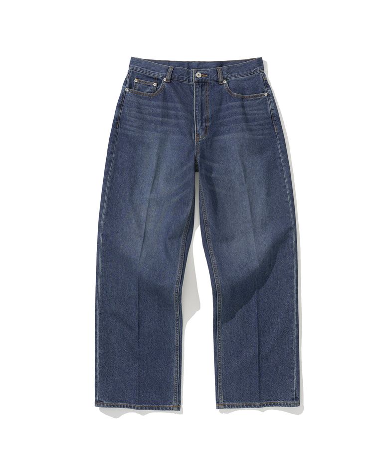 001 washing denim pants 11oz indigo washed