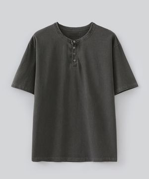 피그다잉 헨리넥 티셔츠 (차콜)