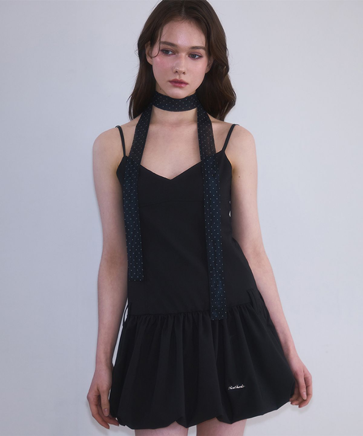 로제프란츠(ROSEFRANTZ) Rose Balloon Mini Dress [Black]