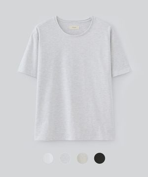 스쿱넥 레이어드 티셔츠 (4COLOR)