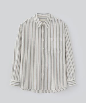 노이 멀티 스트라이프 셔츠 (화이트)
