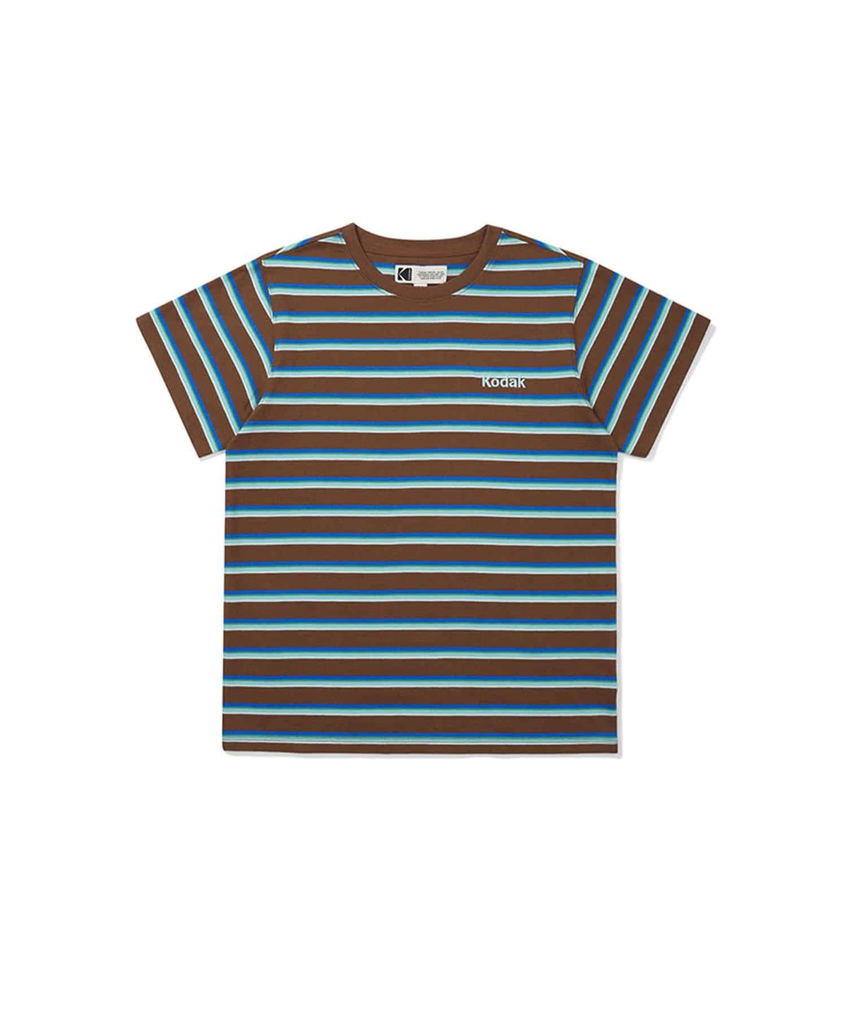 코닥 키즈(KODAK KIDS) 스트라이프 반팔 티셔츠 키즈 BROWN