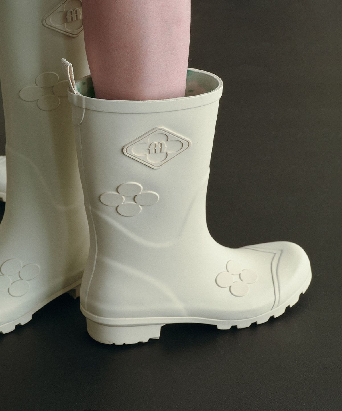 락피쉬웨더웨어(ROCKFISH WEATHERWEAR) [X MINJUKIM] FLORAL PATCH RAIN BOOTS SHORT - 4 colors