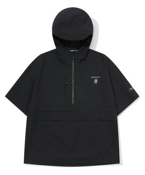 폴리써커 아노락 점퍼(블랙)