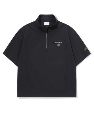 우븐 테크 차이나카라 아노락 점퍼(블랙)