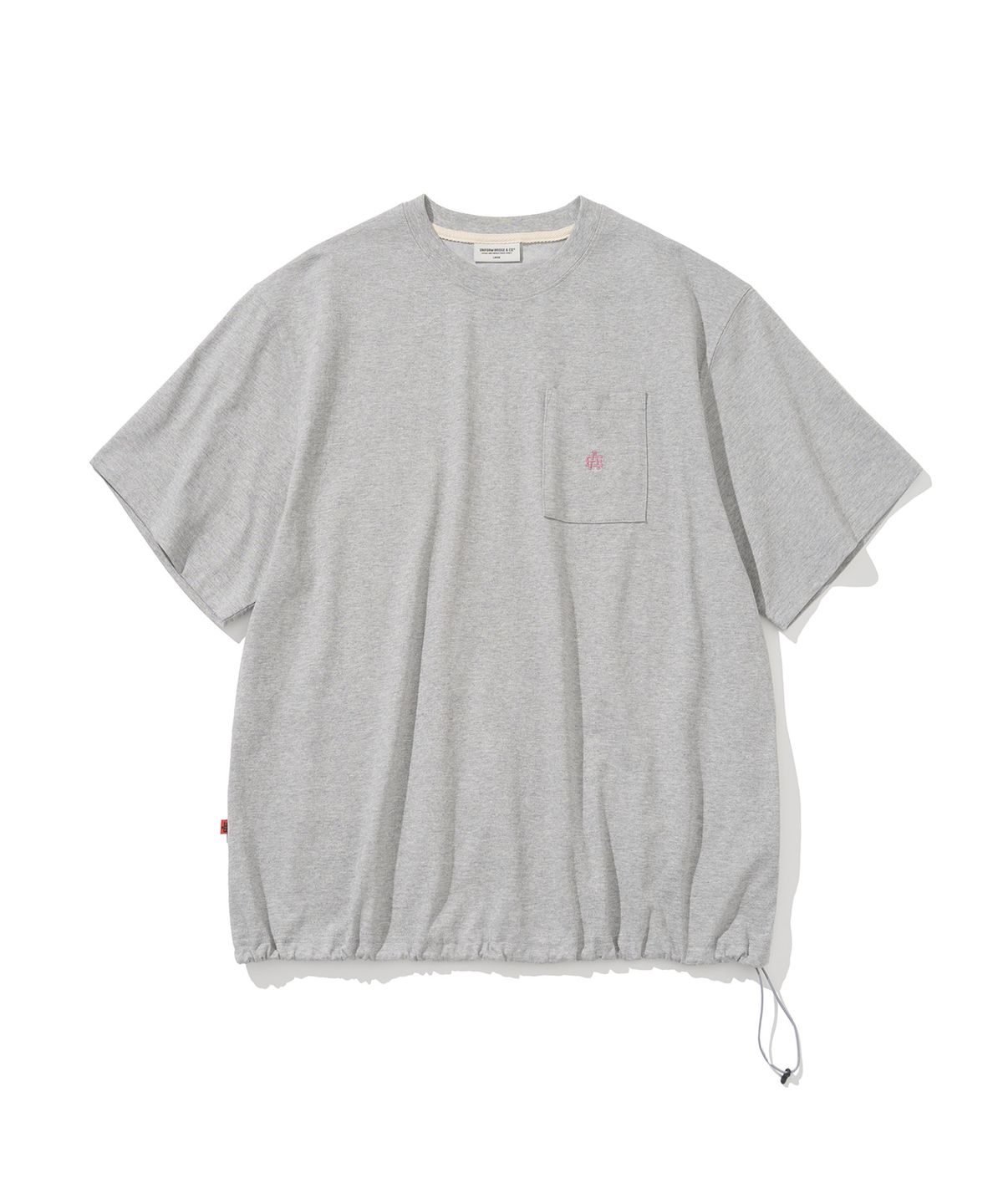 유니폼브릿지(UNIFORM BRIDGE) ae string pocket s/s tee 8% melange grey