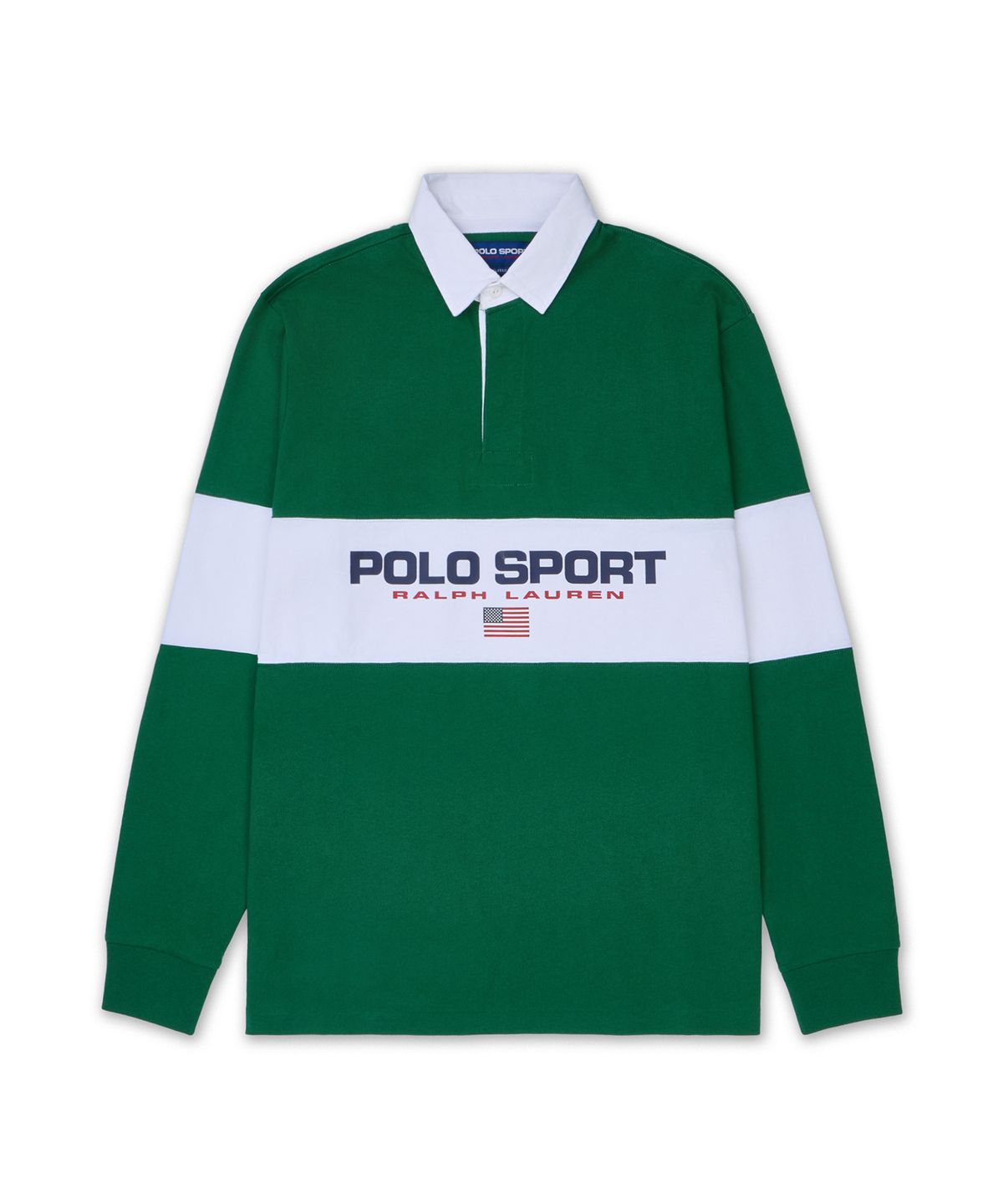 폴로 랄프 로렌(POLO RALPH LAUREN) 클래식핏 폴로 스포츠 럭비 셔츠-그린