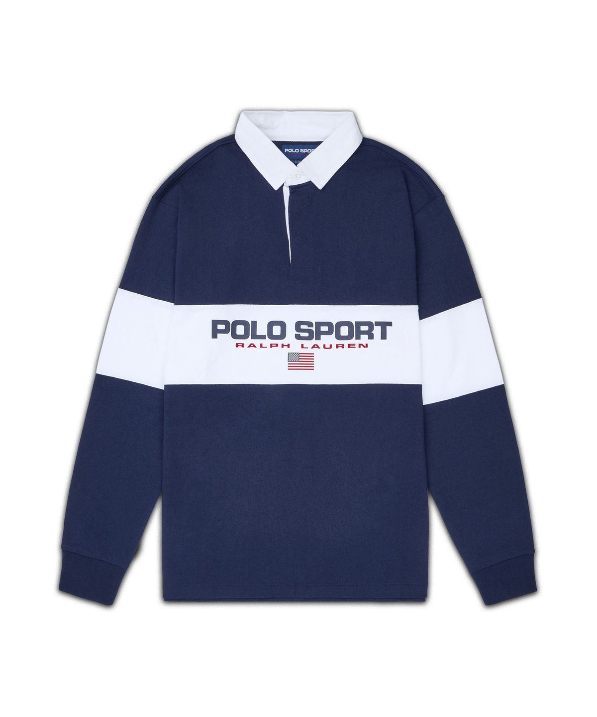폴로 랄프 로렌(POLO RALPH LAUREN) 클래식핏 폴로 스포츠 럭비 셔츠-네이비