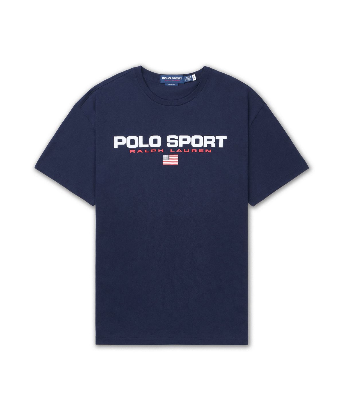 폴로 랄프 로렌(POLO RALPH LAUREN) 클래식핏 폴로 스포츠 저지 티셔츠-네이비