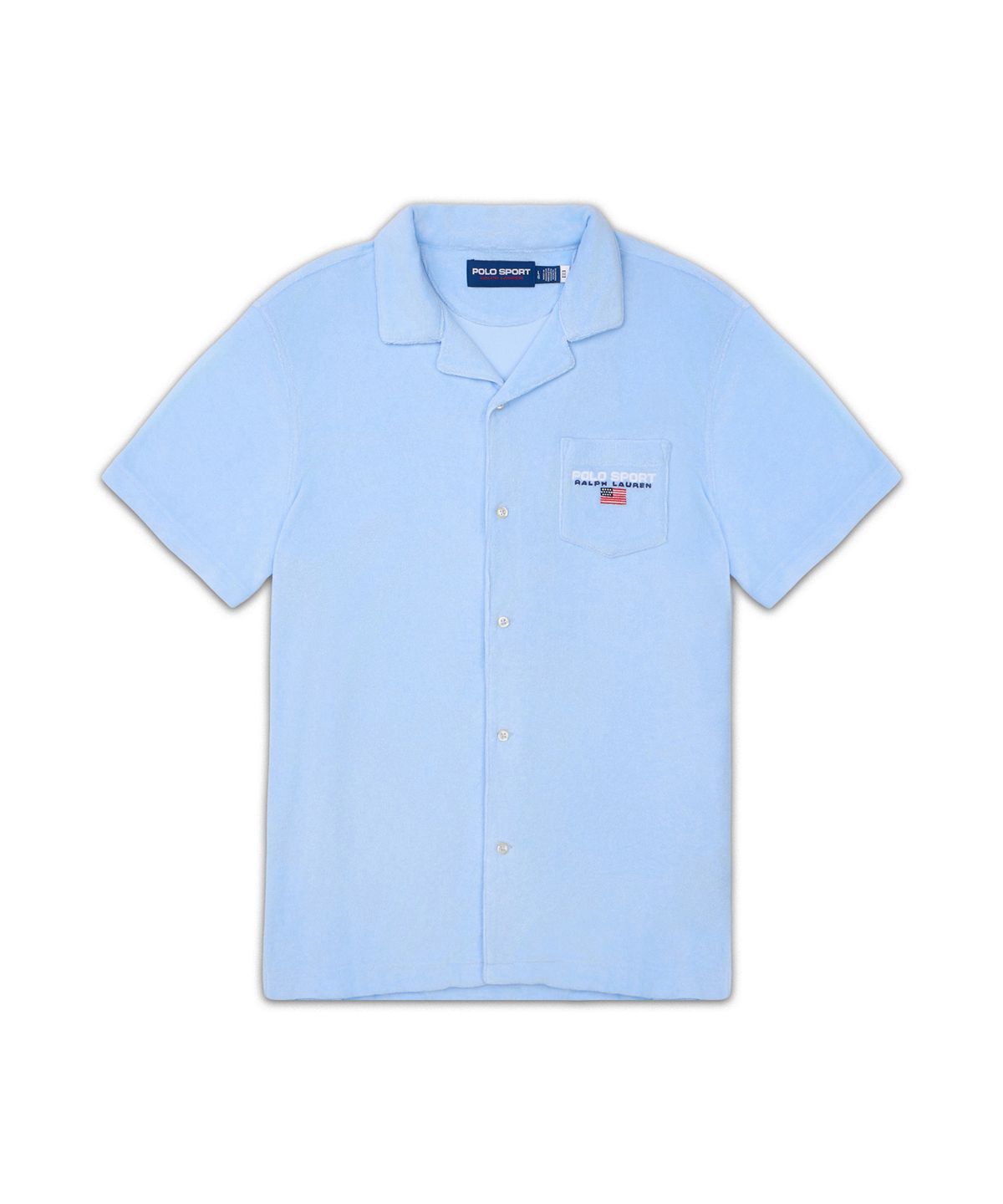 폴로 랄프 로렌(POLO RALPH LAUREN) 폴로 스포츠 테리 캠프 셔츠-블루