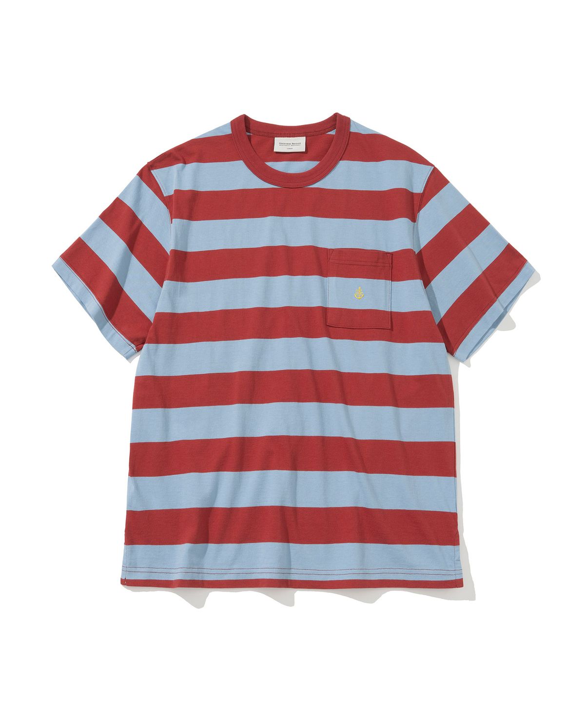 유니폼브릿지(UNIFORM BRIDGE) naval stripe pocket s/s tee sky