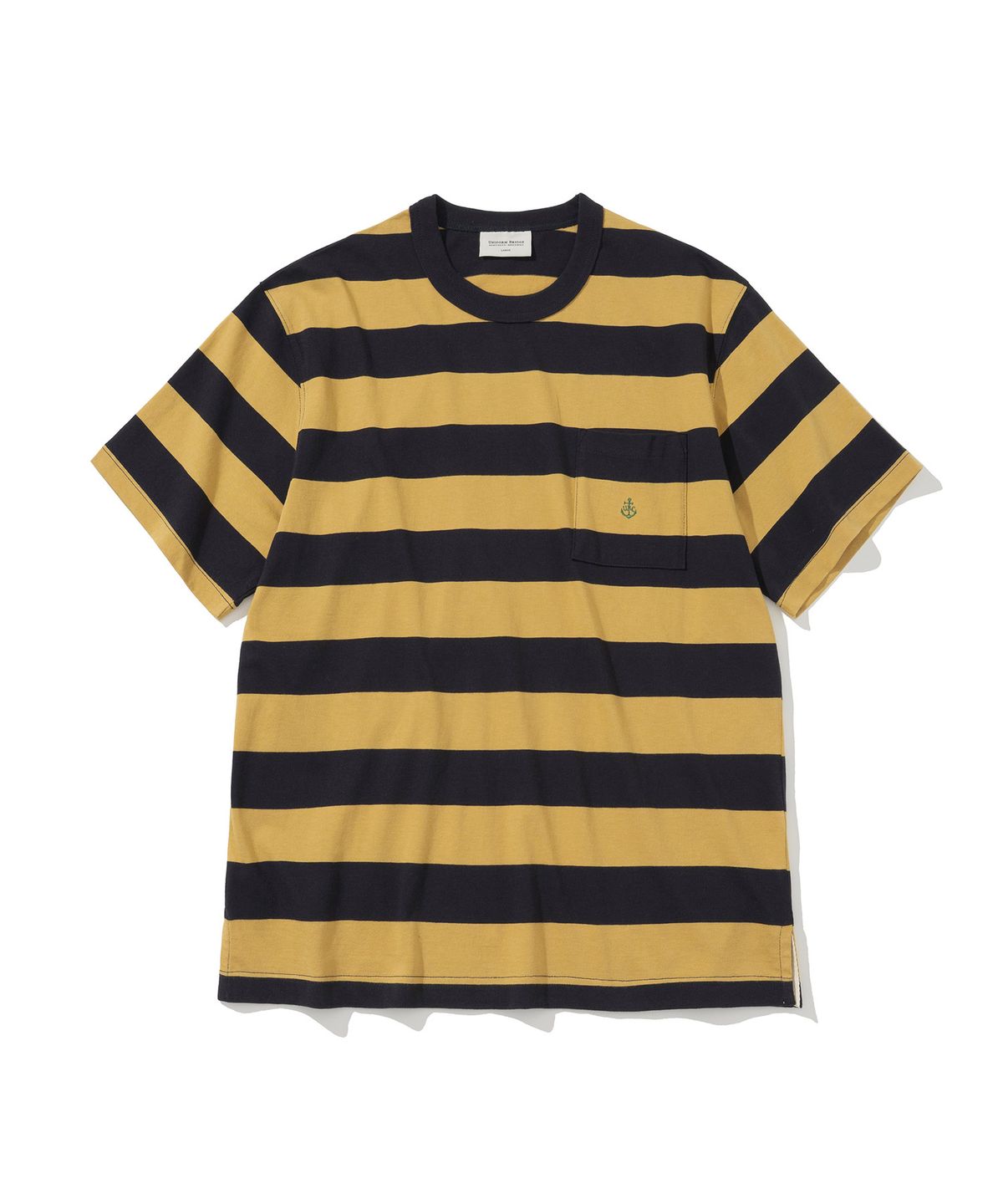 유니폼브릿지(UNIFORM BRIDGE) naval stripe pocket s/s tee yellow
