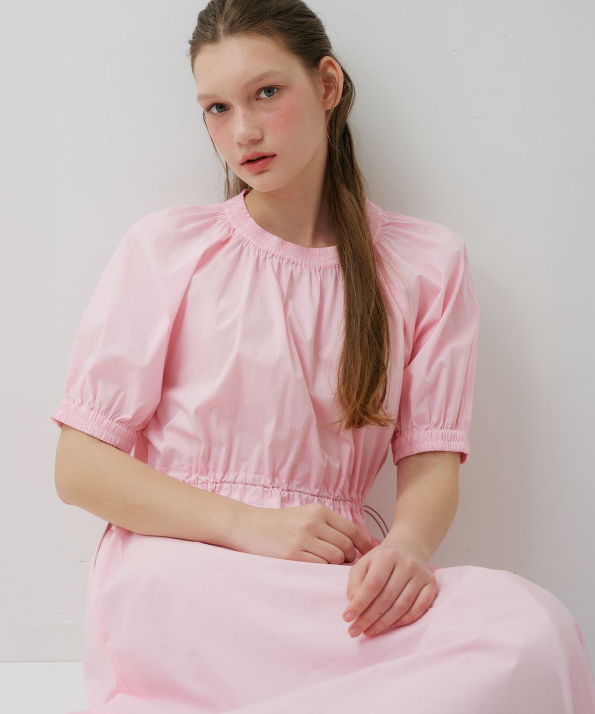 필더스(FIELDERS) STRING LONG DRESS PINK