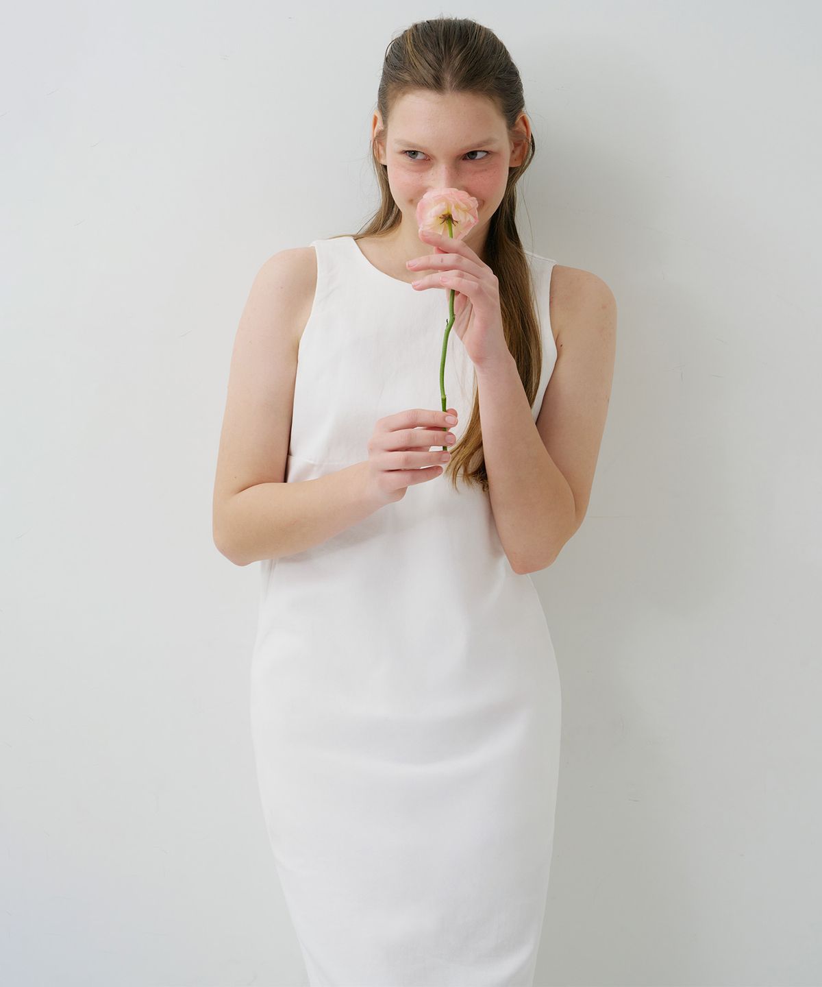 필더스(FIELDERS) BASIC OPEN BACK DRESS IVORY