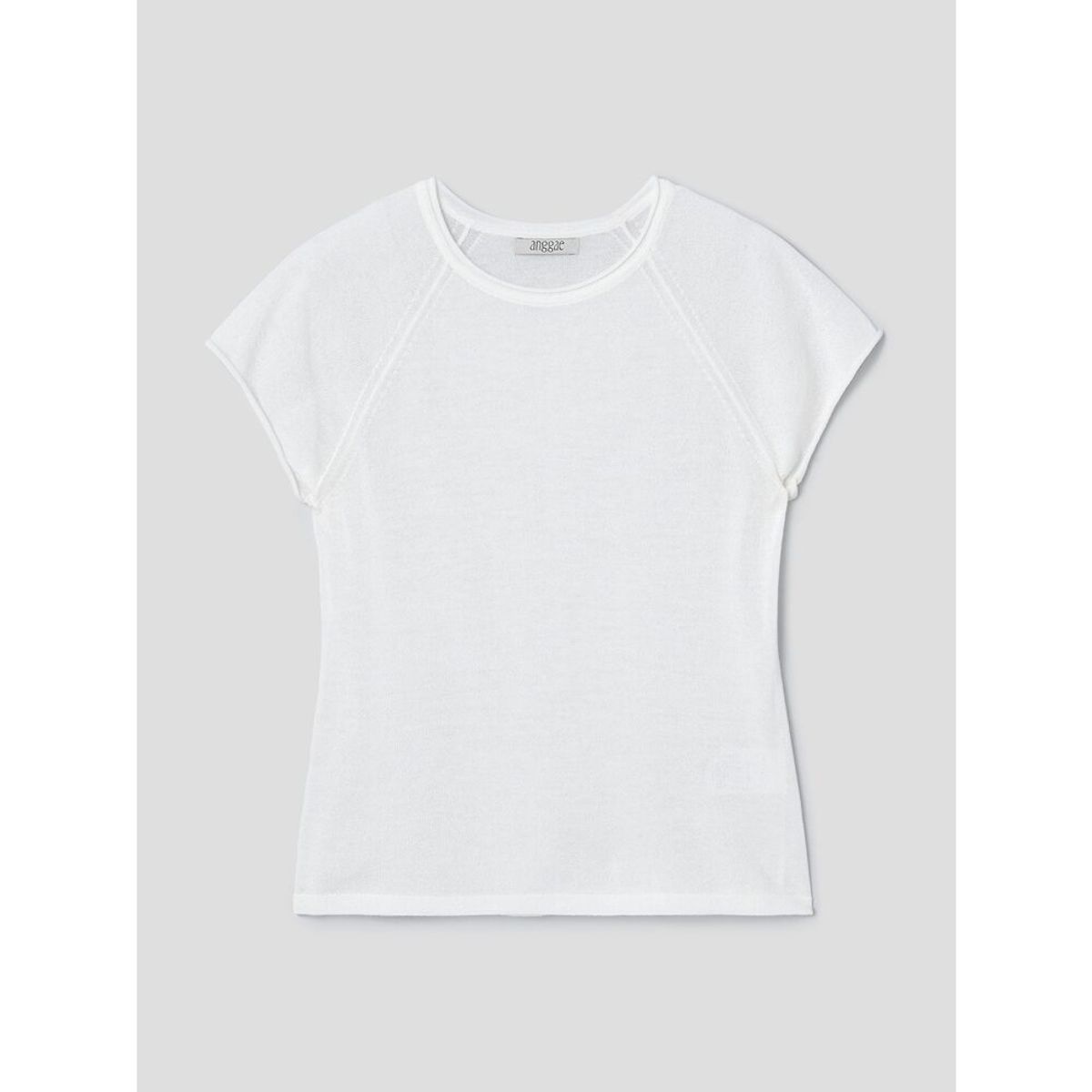 앙개(ANGGAE) Basic Fine Knit TShirt  Ivory