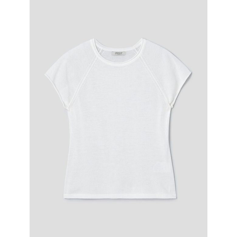 Basic Fine Knit TShirt  Ivory