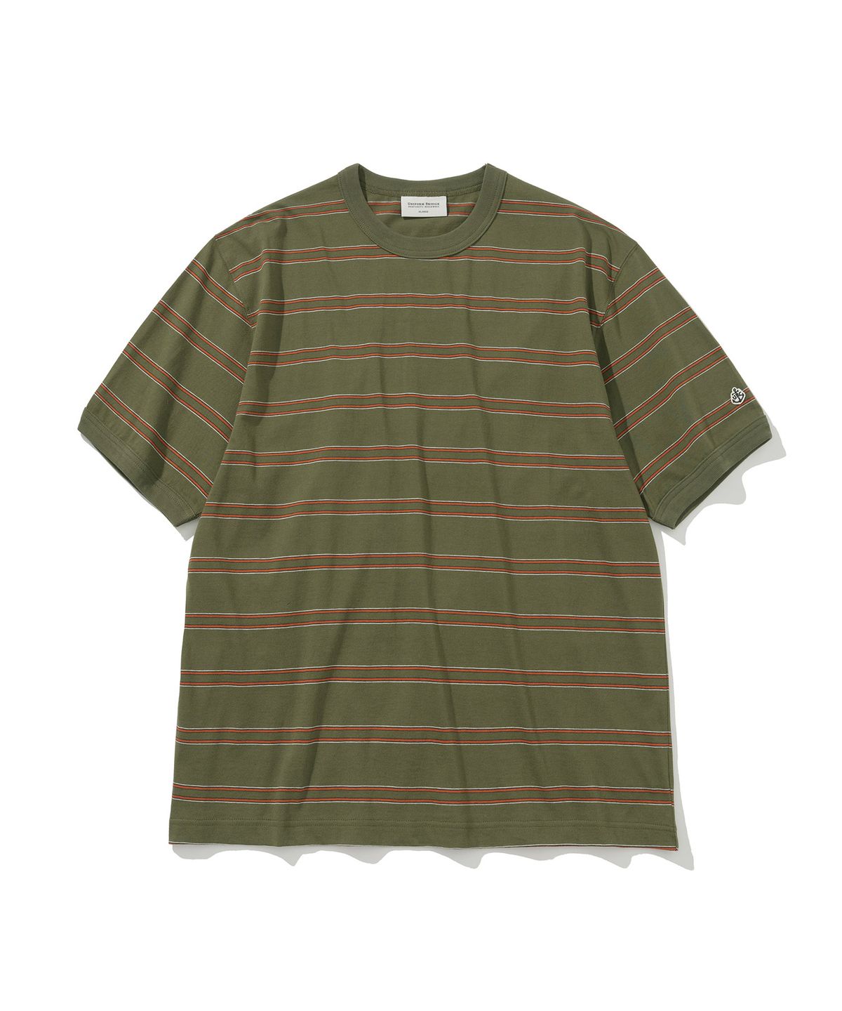 유니폼브릿지(UNIFORM BRIDGE) vintage stripe s/s tee olive