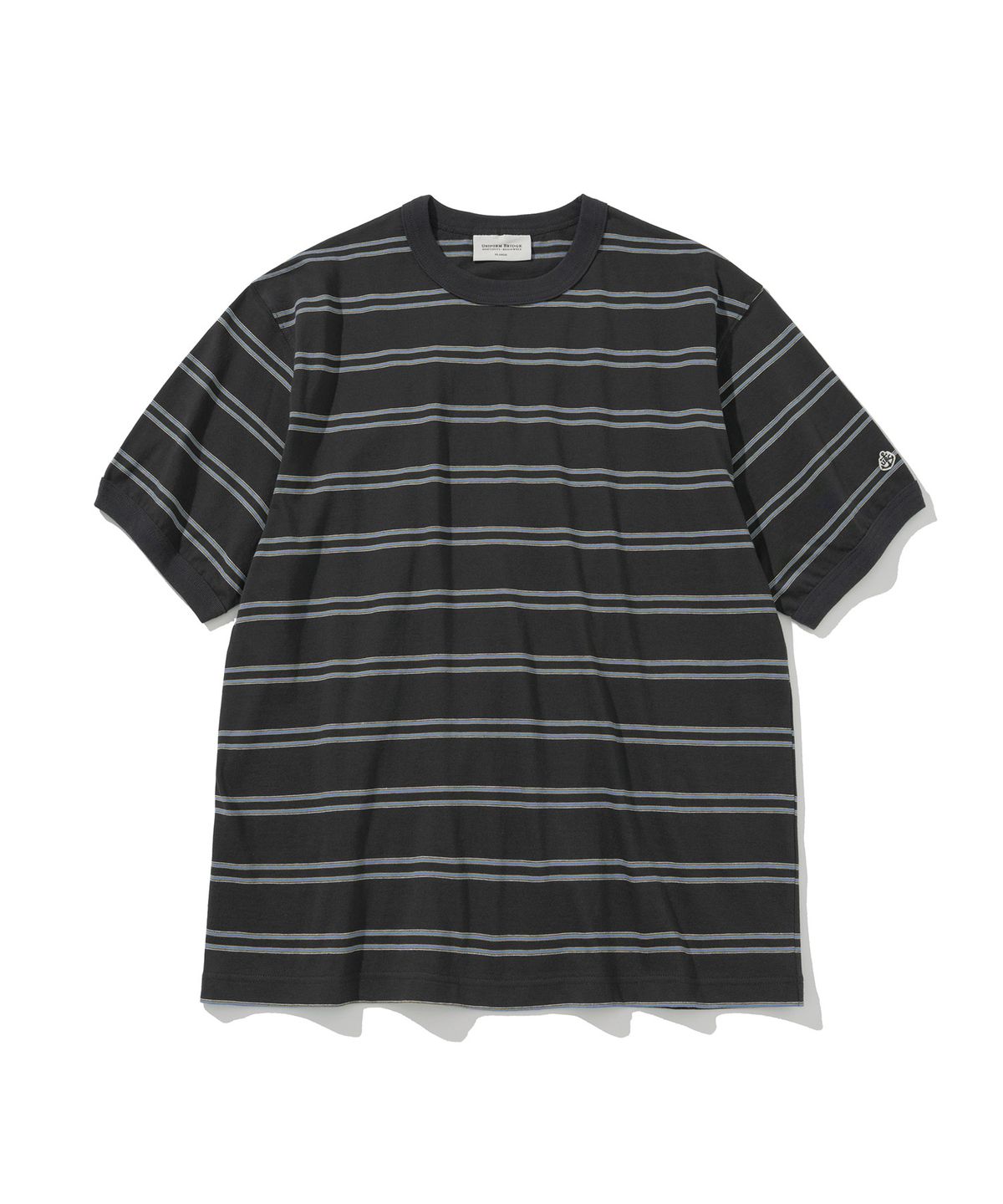 유니폼브릿지(UNIFORM BRIDGE) vintage stripe s/s tee charcoal