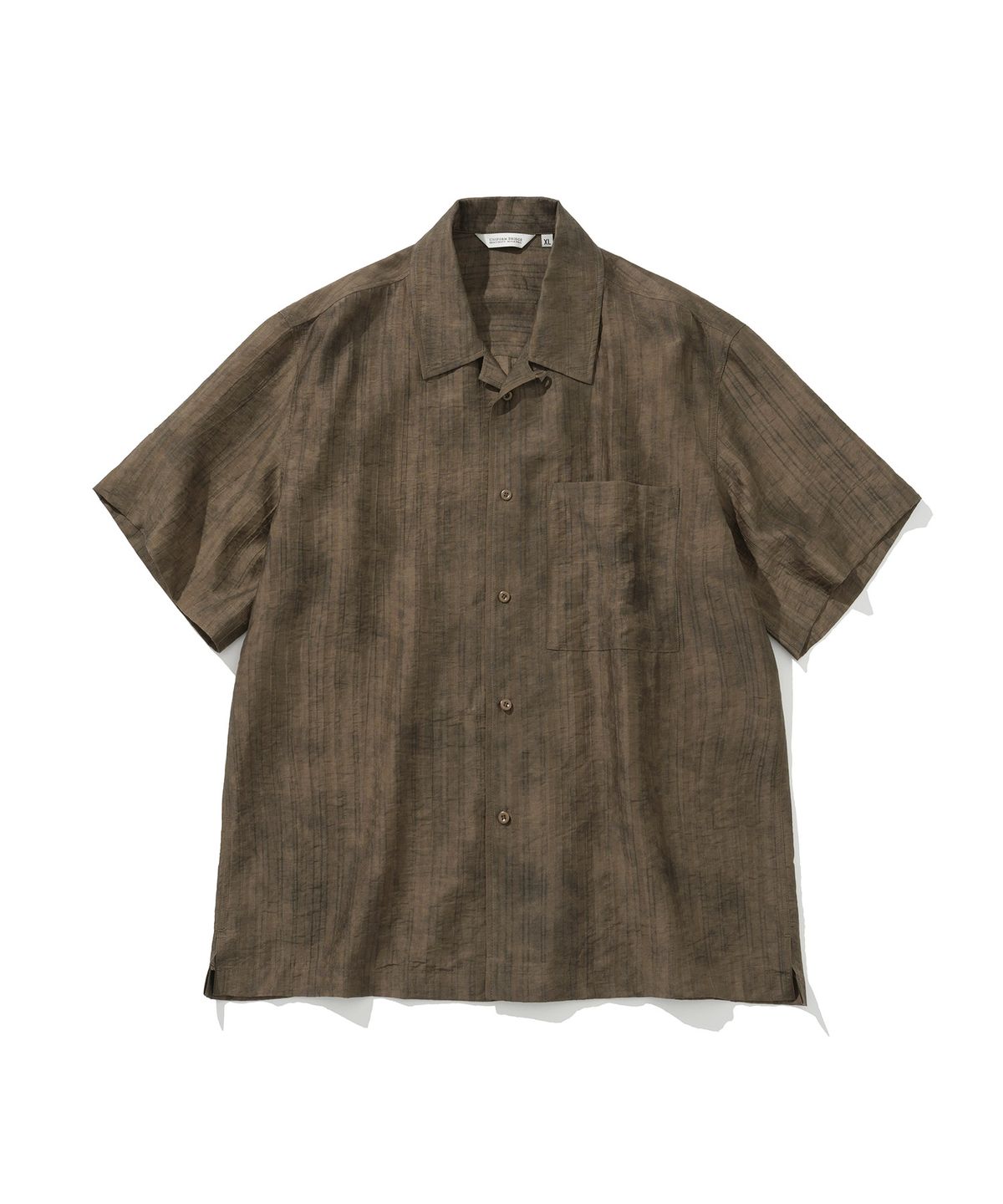 유니폼브릿지(UNIFORM BRIDGE) vintage s/s shirt brown stripe